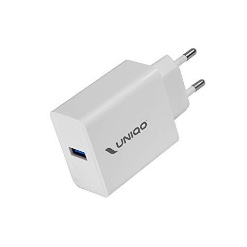 UNIQO Cargador de Pared Quick Charge 3.0 de 18 W, Puerto USB para Carga rápida