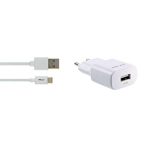 PNY Cargador USB-C 12W, Ideal para los Dispositivos con un Puerto USB-C