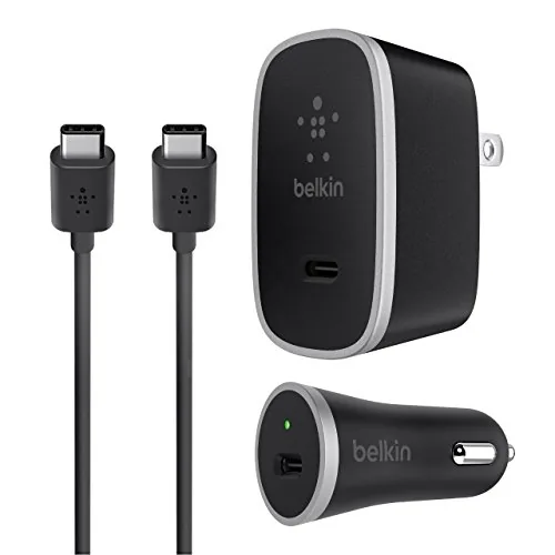 Belkin Wall/Car CHRG Kit USB-C 15 W W/5 BLK Retail Box