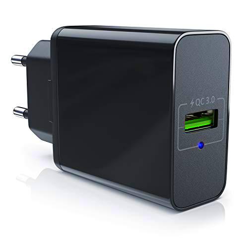 CSL - Cargador USB con función de Carga rápida, Fuente de alimentación con Quick Charge 3.0