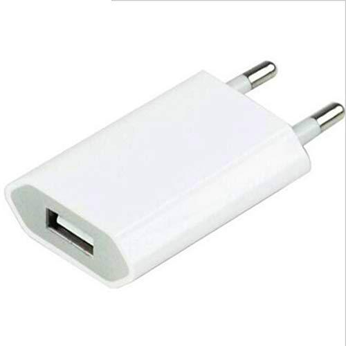 Shot Case Adaptador USB de Pared para Xiaomi Redmi Note 6A de 1 Puerto de Corriente AC Cargador Blanco (5 V-1 A) Universal (Blanco)