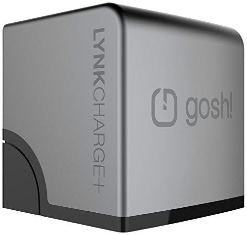 Gosh Y14 - LynkCharge Cargador de pared 2 USB USA/UE Color Gris
