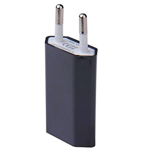 Shot Case Adaptador USB de Pared para Samsung Galaxy Fold Sector 1 Puerto Corriente AC Cargador Blanco (5 V-1 A) Universal (Negro)