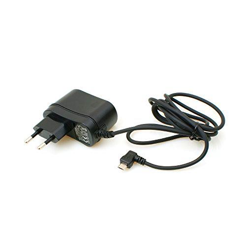 SYSTEM-S Sistema de S Micro USB 2.0 Fuente 90 Grados de ángulo de acodado (Conector Izquierda/Male) Cable de Carga Cargador de Viaje (1,5 m