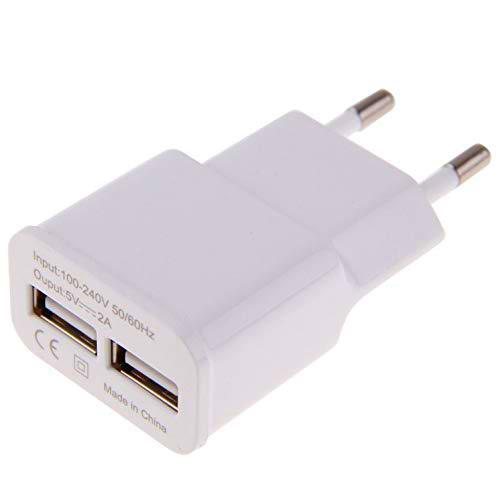Shot Case - Adaptador de Corriente USB para Samsung Galaxy A3 (Doble Toma de Pared