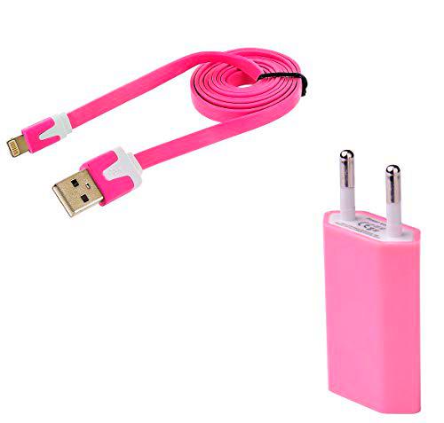 Shot Case Cable nodale 1 m Cargador + Toma Sector de plástico para iPhone Apple Rosa Pale