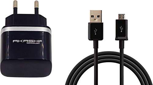 Akashi Technology - Cargador USB con Cable Micro USB Universal Incluido