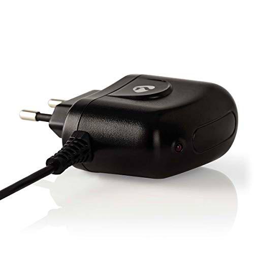 NEDIS Cargador de Pared Cargador de Pared | 1x 1.0 A | Número de Salidas: 1 | Micro USB (Fijo) Cable | 1.00 m | 5 W | Voltaje de Salida Simple Negro 1.00 m