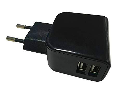 POLY POOL pp4828 Cargador 2 Puertos USB, Fuente de alimentación 2 enchufes USB 3.1 A MAX, Negro