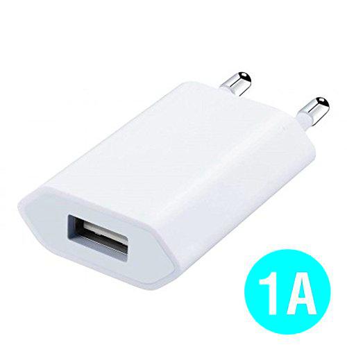 World Smartphones Cargador Cargador Adaptador USB 1 A para Motorola Moto Z2 Play Blanco