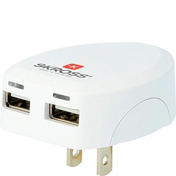 Skross US USB Charger, 2400 mA, 1.302730, Blanco, Small
