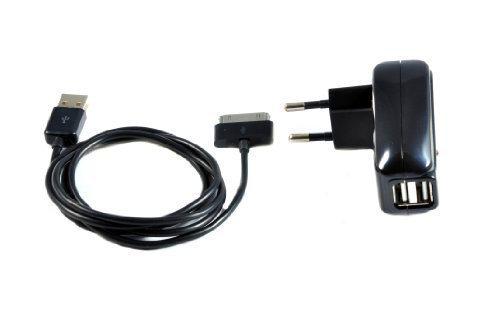 Blackfox BF0086 Blackfox - Cargador y adaptador de red para el coche con dos puertos USB para Samsung Galaxy Tab (cable USB incluido)