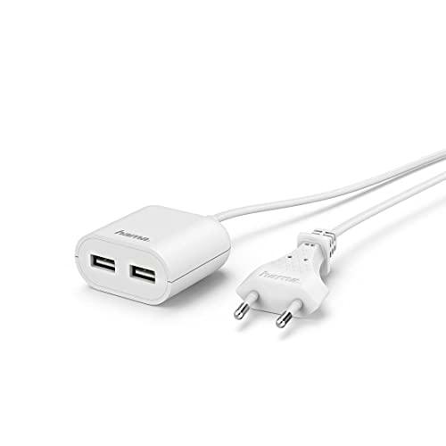 HAMA | Cargador USB con Cable, 2,4A, Cable de 1,9m