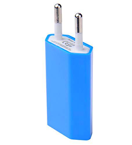 Shot Case Adaptador USB de Pared para Huawei Mate X de 1 Puerto de Corriente AC Cargador Blanco (5 V-1 A) Universal (Azul)