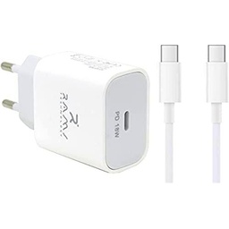 Rams PDC18C Cargador Ultra Rápido QC 3.0 PD 18W con Cable Tipo C