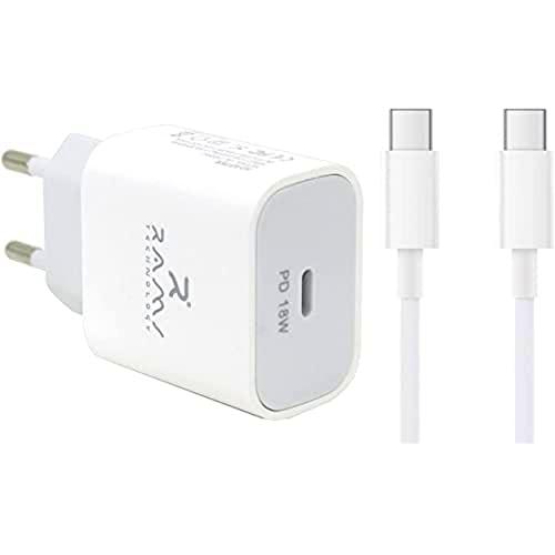 Rams PDC18C Cargador Ultra Rápido QC 3.0 PD 18W con Cable Tipo C