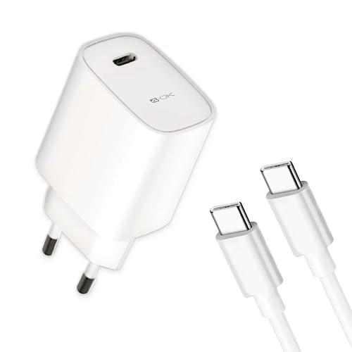 4-Ok Cargador de Pared 20w Carga rápida PD, USB Tipo c