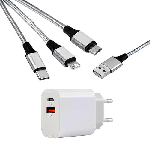 MUTTO Pack Cargador USB C, Adaptador de Corriente USB C de 10W